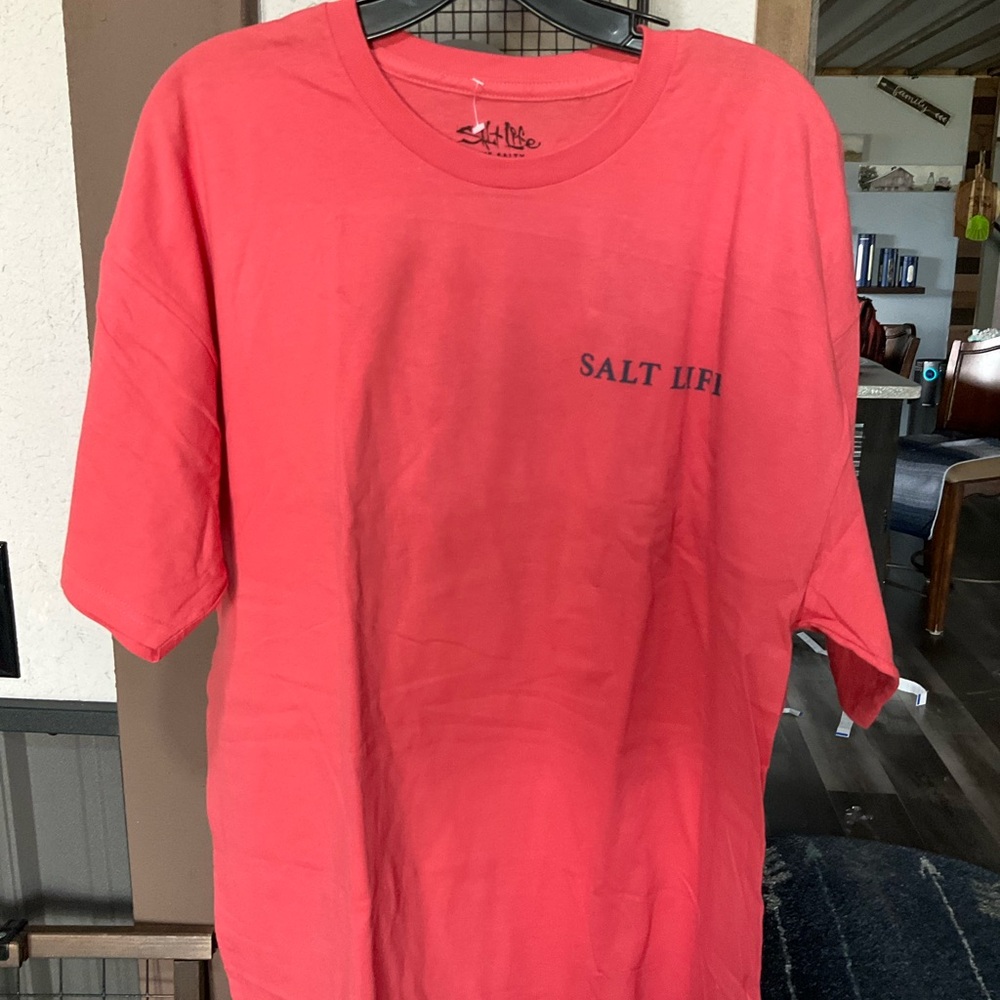 Salt Life Coral Short Sleeve Logo Tee - Bright Coral